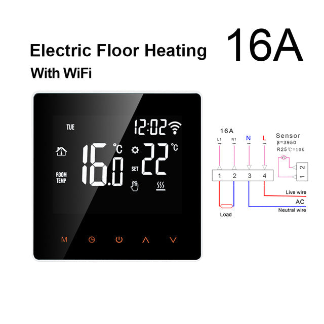 AVATTO Tuya WiFi Smart Thermostat, Electric Floor Heating Water/Gas Boiler Temperature Remote Controller for Google Home, Alexa WiFi ElectricHeating - Tophatter Daily Deals