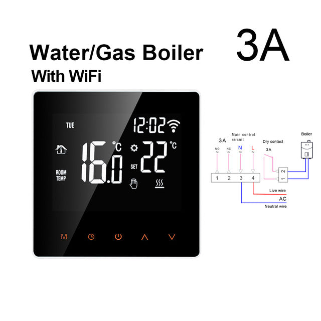 AVATTO Tuya WiFi Smart Thermostat, Electric Floor Heating Water/Gas Boiler Temperature Remote Controller for Google Home, Alexa WiFi WaterGas Boiler - Tophatter Daily Deals
