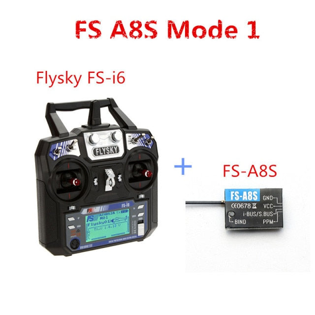 Flysky FS-i6 FS I6 2.4G 6CH AFHDS RC Transmitter With iA6B X6B A8S R6B iA6 Receiver Radio Remote Controller for RC FPV Drone FS A8S Mode 1 - Tophatter Daily Deals