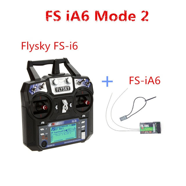 Flysky FS-i6 FS I6 2.4G 6CH AFHDS RC Transmitter With iA6B X6B A8S R6B iA6 Receiver Radio Remote Controller for RC FPV Drone FS iA6 Mode 2 - Tophatter Daily Deals