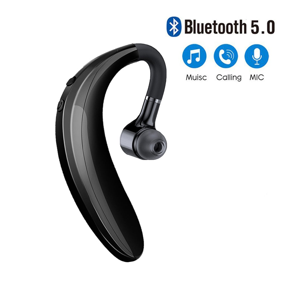 Bluetooth Earphones headphones Handsfree Earloop Wireless headset Drive Call Sports Earphones With Mic For All Smart Phones - Tophatter Daily Deals