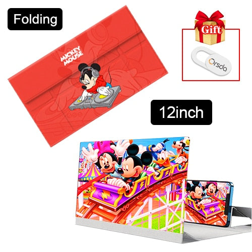 Orsda 10/12/14 inch HD Stylish Universal Screen Amplifier 3D Mobile Phone Screen Amplifier for All Mobile Phone Mag 12Inch-Dark pink - Tophatter Daily Deals