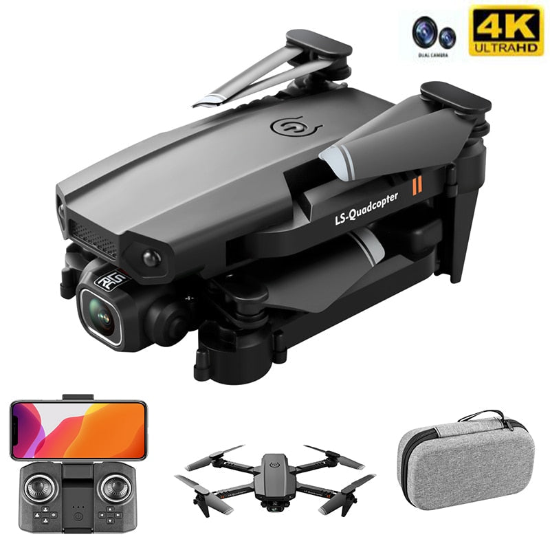 New Drone 4k Double Camera HD XT6 WIFI FPV Drone Air Pressure Fixed Height four-axis Aircraft RC Helicopter With Camera - Tophatter Daily Deals