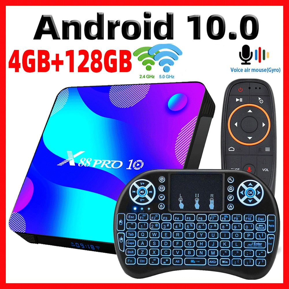 2020 Smart TV Box Android 10 X88 PRO 10 Max 4GB 64GB TVBOX Rockchip RK3318 4K 60fps USB3.0 Google PlayStore Youtube Set top Box - Tophatter Daily Deals