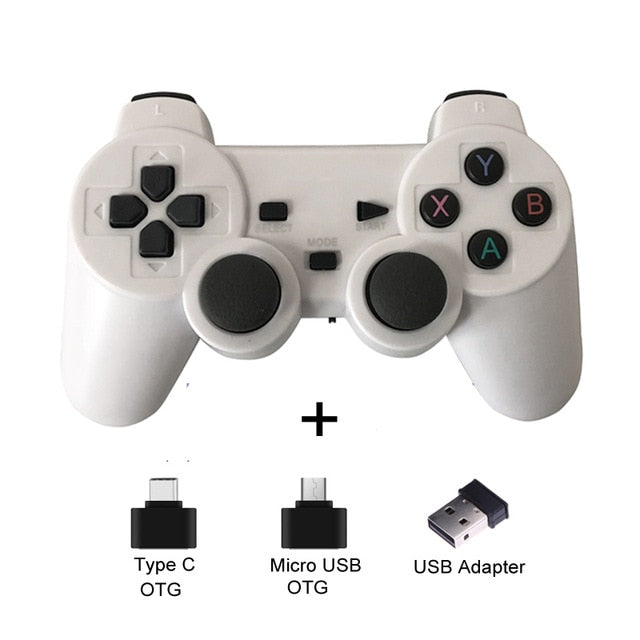 Wireless Gamepad For Android Phone/PC/PS3/TV Box Joystick 2.4G Joypad USB PC Game Controller For Xiaomi Smart Phone Accessories White without clip - Tophatter Daily Deals