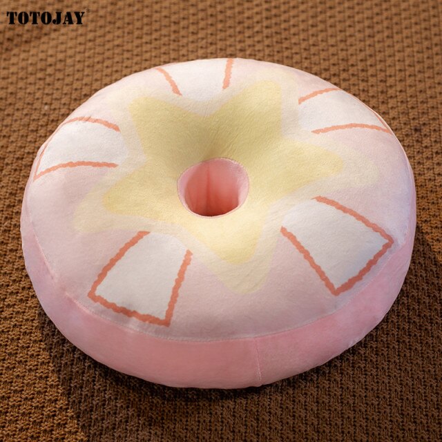 Smiley Sunflower Flower Plush Donut Pet Cushion Mat Pillow Pastel Pink Flowers - Tophatter Daily Deals