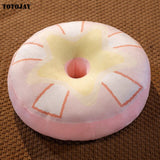 Smiley Sunflower Flower Plush Donut Pet Cushion Mat Pillow Pastel Pink Flowers - Tophatter Daily Deals
