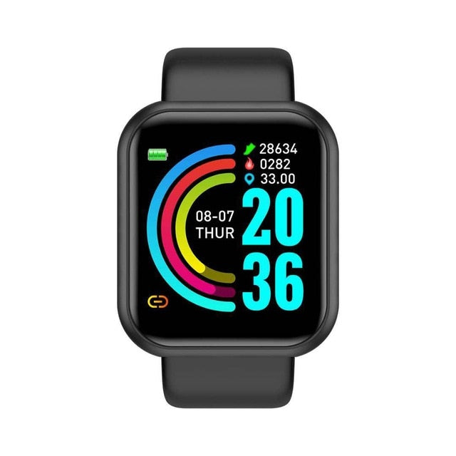 Smart Watch Men Women Smartwatch Heart Rate Blood Pressure Monitor Fitness Tracker Watch Smart Bracelet for Android and IOS Black China - Tophatter Daily Deals