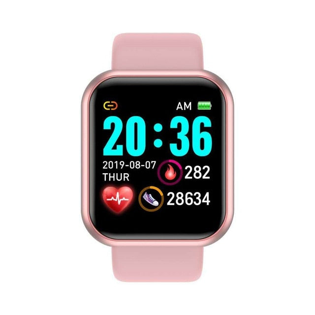 Smart Watch Men Women Smartwatch Heart Rate Blood Pressure Monitor Fitness Tracker Watch Smart Bracelet for Android and IOS Pink China - Tophatter Daily Deals