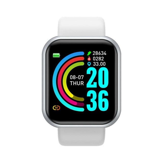 Smart Watch Men Women Smartwatch Heart Rate Blood Pressure Monitor Fitness Tracker Watch Smart Bracelet for Android and IOS White China - Tophatter Daily Deals