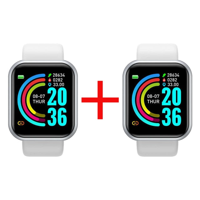 Smart Watch Men Women Smartwatch Heart Rate Blood Pressure Monitor Fitness Tracker Watch Smart Bracelet for Android and IOS White and White China - Tophatter Daily Deals