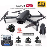 2021 NEW SG908 GPS Drone with 4K HD Camera 3-Axis Gimbal WiFi FPV Profesional Foldable Quadcopter distance 1.2km VS SG906 MAX - Tophatter Daily Deals
