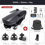 2021 NEW SG908 GPS Drone with 4K HD Camera 3-Axis Gimbal WiFi FPV Profesional Foldable Quadcopter distance 1.2km VS SG906 MAX 908 1B with Bag - Tophatter Daily Deals