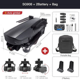 2021 NEW SG908 GPS Drone with 4K HD Camera 3-Axis Gimbal WiFi FPV Profesional Foldable Quadcopter distance 1.2km VS SG906 MAX 908 2B with Bag - Tophatter Daily Deals