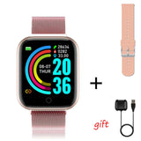 I5 Sport Smartwatch Women Men Heart Rate Blood Pressure Fitness Tracker Kids Smart Clock For Android IOS Smart Watch PK IWO P80 D20pro Steel Golden - Tophatter Daily Deals