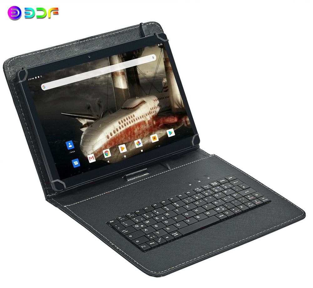 Tablets New 10.1 inch Tablet Android Octa Core 3G/4G Phone Call 4GB/64GB ROM Bluetooth 4.0 Wi-FI 2.5D Steel Screen Tablet PC - Tophatter Daily Deals