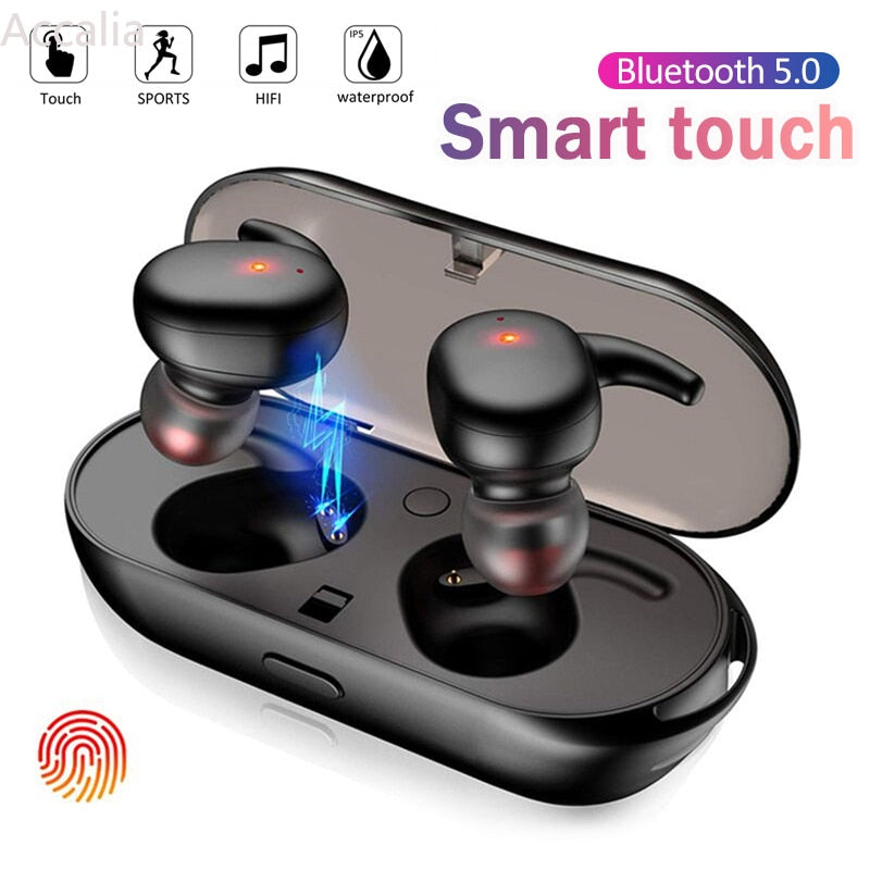 Y30 TWS Wireless Blutooth 5.0 Earphone Noise Cancelling Headset 3D Stereo Sound Music In-ear Earbuds For Android IOS Cell Phone - Tophatter Daily Deals