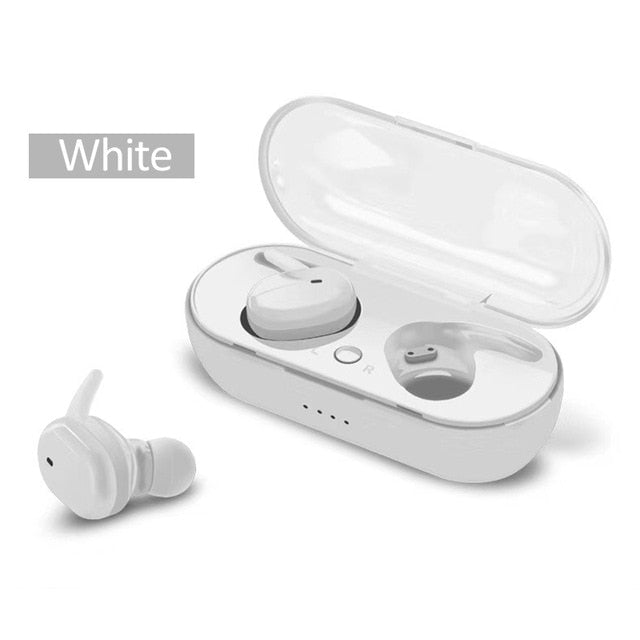Y30 TWS Wireless Blutooth 5.0 Earphone Noise Cancelling Headset 3D Stereo Sound Music In-ear Earbuds For Android IOS Cell Phone white-Y30 - Tophatter Daily Deals