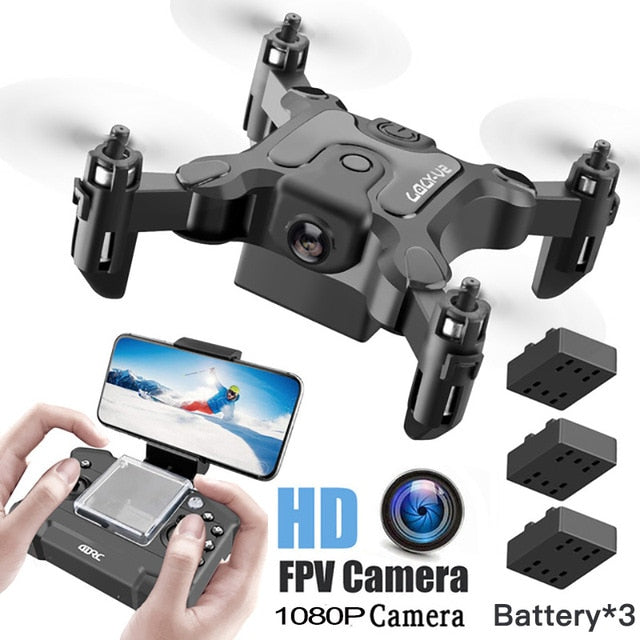 Mini Drone Met/Zonder Hd Camera Follow Me Rc Helicopter Hight Hold Modus Rc Quadcopter Rtf Wifi Fpv RC Drone Toys For Kids 1080p camera 3B - Tophatter Daily Deals