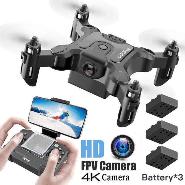 Mini Drone Met/Zonder Hd Camera Follow Me Rc Helicopter Hight Hold Modus Rc Quadcopter Rtf Wifi Fpv RC Drone Toys For Kids 4k camera 3B - Tophatter Daily Deals
