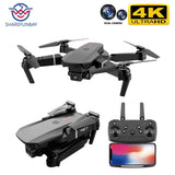 SHAREFUNBAY E88 pro drone 4k HD dual camera visual positioning 1080P WiFi fpv drone height preservation rc quadcopter - Tophatter Daily Deals