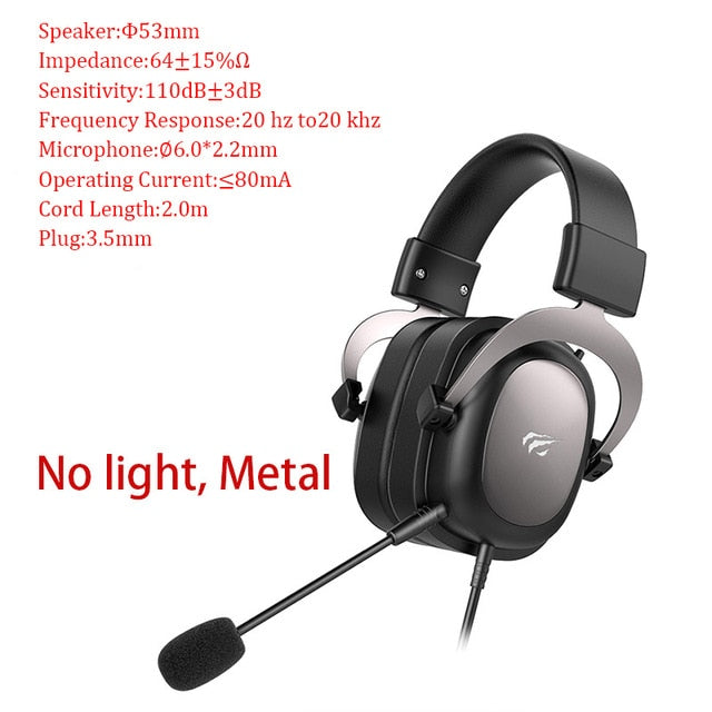 HAVIT Wired Headset Gamer PC 3.5mm PS4 Headsets Surround Sound & HD Microphone Gaming Overear Laptop Tablet Gamer 2002 - Tophatter Daily Deals