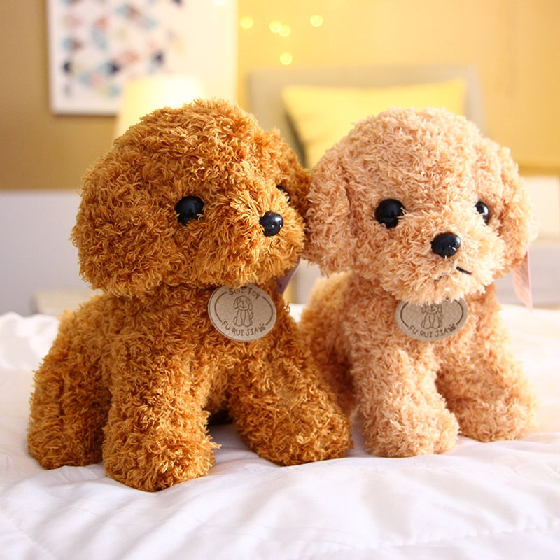 Puppy Toy Poodle Curly Teddy Dog Plush Animals - Tophatter Daily Deals