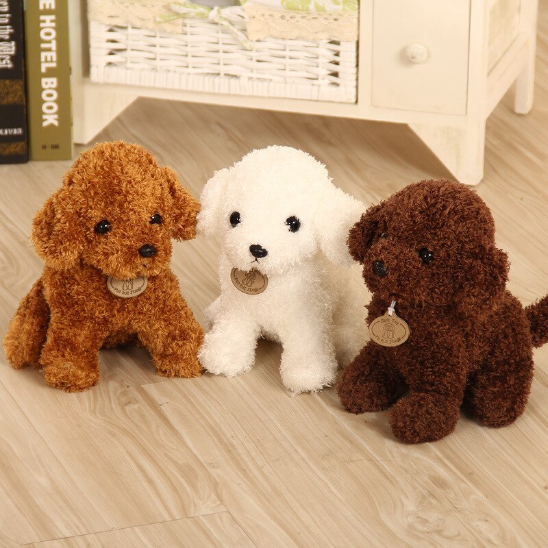 Puppy Toy Poodle Curly Teddy Dog Plush Animals - Tophatter Daily Deals
