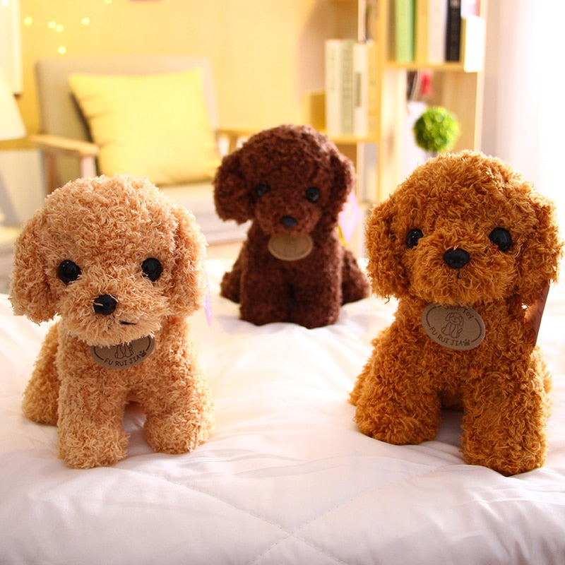 Puppy Toy Poodle Curly Teddy Dog Plush Animals - Tophatter Daily Deals