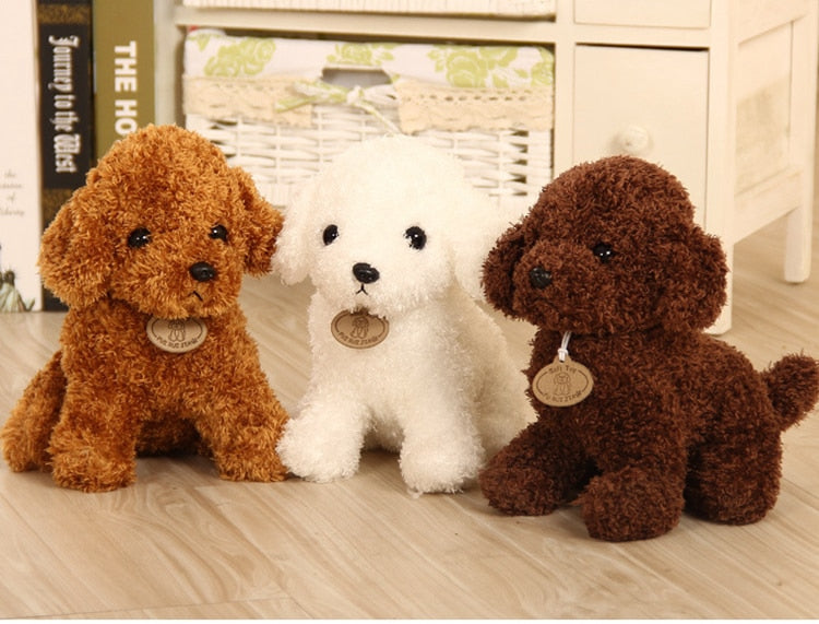 Puppy Toy Poodle Curly Teddy Dog Plush Animals - Tophatter Daily Deals