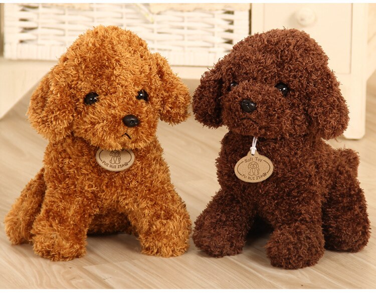 Puppy Toy Poodle Curly Teddy Dog Plush Animals - Tophatter Daily Deals
