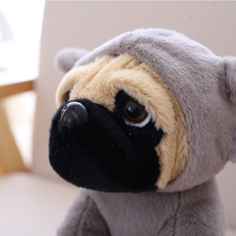 Pug Plush Wearing Dinosaur Kigurumi or White Bunny Costume Giraffe Elephant Animals - Tophatter Daily Deals