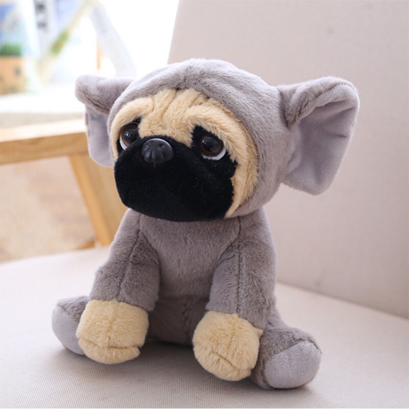 Pug Plush Wearing Dinosaur Kigurumi or White Bunny Costume Giraffe Elephant Grey Elephant Animals - Tophatter Daily Deals