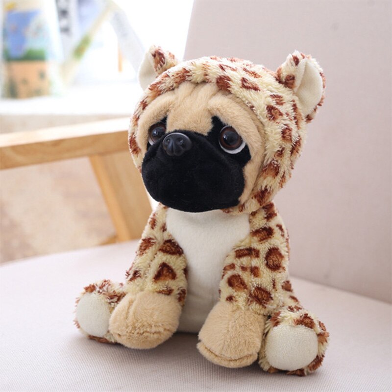 Pug Plush Wearing Dinosaur Kigurumi or White Bunny Costume Giraffe Elephant Giraffe Animals - Tophatter Daily Deals