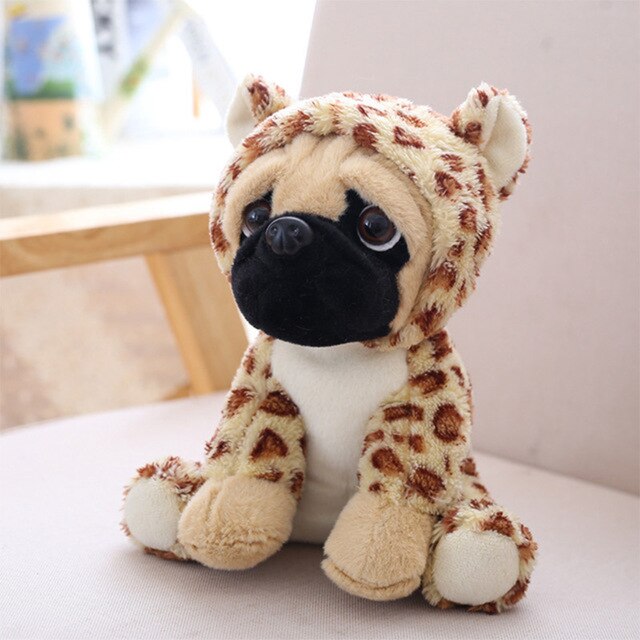 Pug Plush Wearing Dinosaur Kigurumi or White Bunny Costume Giraffe Elephant Animals - Tophatter Daily Deals