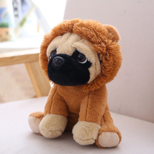 Pug Plush Wearing Dinosaur Kigurumi or White Bunny Costume Giraffe Elephant Lion Animals - Tophatter Daily Deals