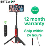 BlitzWolf BW-BS10 Portable bluetooth Selfie Stick with Tripod Extendable Foldable Monopod for iPhone 11 X for Huawei for Xiaomi - Tophatter Daily Deals