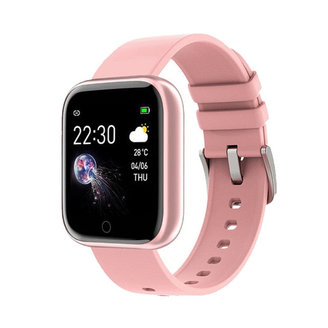 I5 Sport Smartwatch Women Men Heart Rate Blood Pressure Fitness Tracker Kids Smart Clock For Android IOS Smart Watch PK IWO P80 i5 Pink - Tophatter Daily Deals