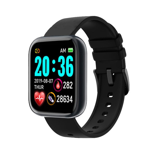 I5 Sport Smartwatch Women Men Heart Rate Blood Pressure Fitness Tracker Kids Smart Clock For Android IOS Smart Watch PK IWO P80 D20pro Black - Tophatter Daily Deals