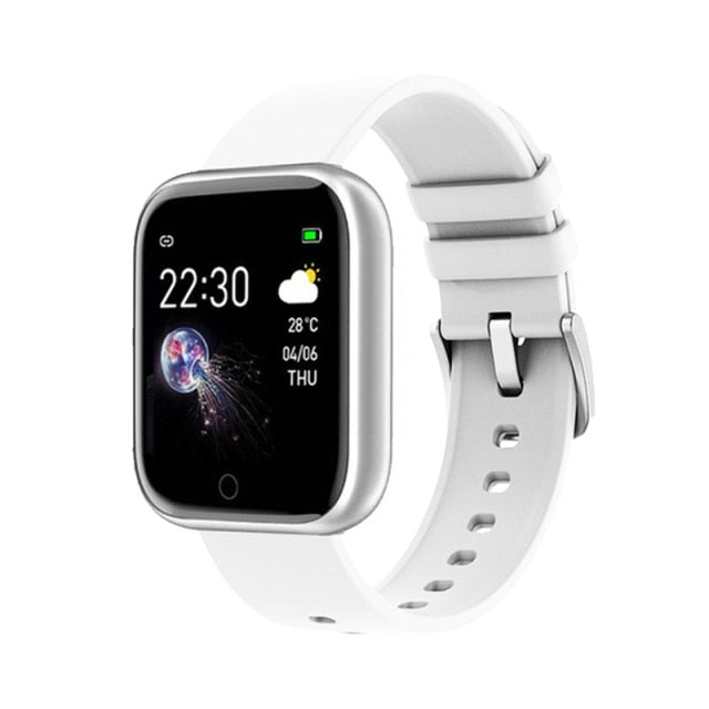 I5 Sport Smartwatch Women Men Heart Rate Blood Pressure Fitness Tracker Kids Smart Clock For Android IOS Smart Watch PK IWO P80 i5 White - Tophatter Daily Deals