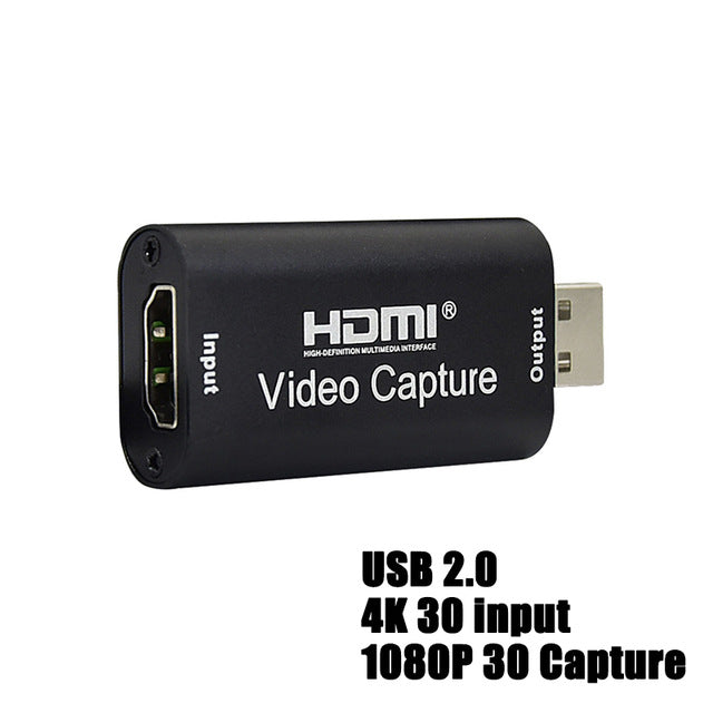 4K Video Capture Card USB 3.0 USB2.0 HDMI-compatible Grabber Recorder for PS4 Game DVD Camcorder Camera Recording Live Streaming USB 2.0 - Tophatter Daily Deals