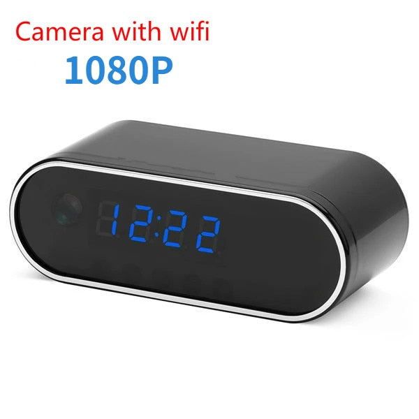 4K 1080P HD Clock Camera Wireless WIFI Camera Micro Cam IR Night View Alarm Camcorder Digital Watch Video Mini DVR Small Cam with wifi 1080p - Tophatter Daily Deals