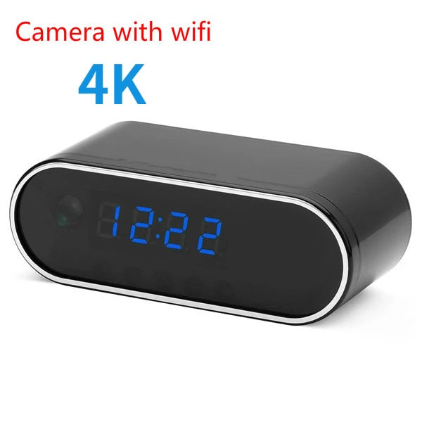 4K 1080P HD Clock Camera Wireless WIFI Camera Micro Cam IR Night View Alarm Camcorder Digital Watch Video Mini DVR Small Cam with wifi 4K - Tophatter Daily Deals