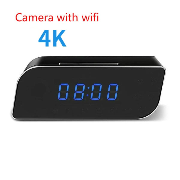 4K 1080P HD Clock Camera Wireless WIFI Camera Micro Cam IR Night View Alarm Camcorder Digital Watch Video Mini DVR Small Cam with wifi 4K 2 - Tophatter Daily Deals