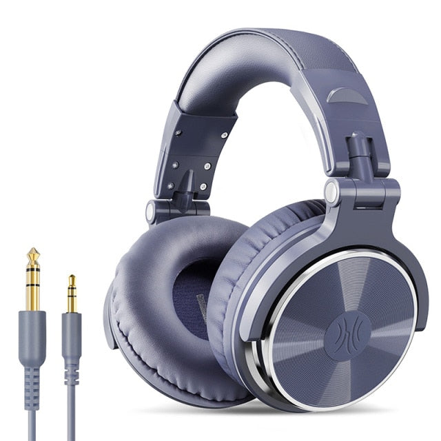 Oneodio Wired Professional Studio Pro DJ Headphones With Microphone Over Ear HiFi Monitor Music Headset Earphone For Phone PC Pro-10-Purple - Tophatter Daily Deals