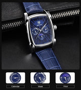 Square Luxury Mens Watch Analog Waterproof Quartz Sport Stylish Leather Strap Wrist Watch Business Design For Men Watches - Tophatter Daily Deals