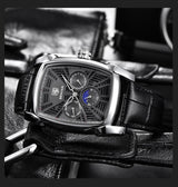 Square Luxury Mens Watch Analog Waterproof Quartz Sport Stylish Leather Strap Wrist Watch Business Design For Men Watches - Tophatter Daily Deals