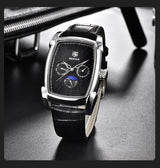 Square Luxury Mens Watch Analog Waterproof Quartz Sport Stylish Leather Strap Wrist Watch Business Design For Men Watches - Tophatter Daily Deals