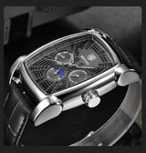 Square Luxury Mens Watch Analog Waterproof Quartz Sport Stylish Leather Strap Wrist Watch Business Design For Men Watches - Tophatter Daily Deals