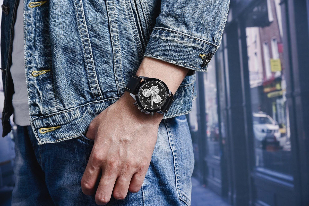 Multifunction Brown Luxury New Men's Watches Quartz Sport Chronograph Elegant Leather Bracelet Men Wrist Watch Watches - Tophatter Daily Deals